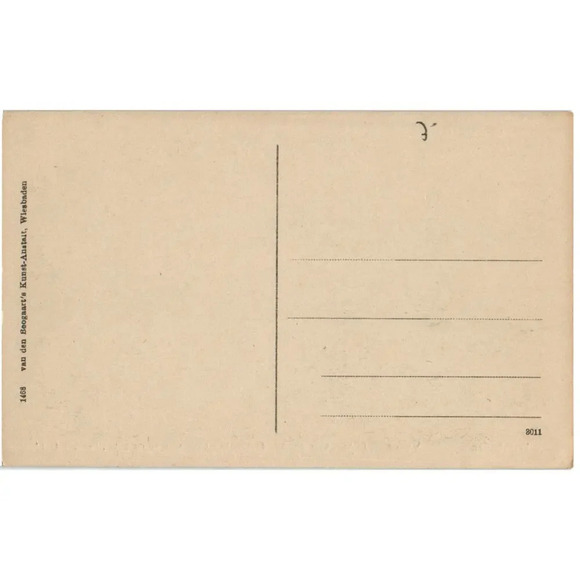 Wiesbaden. Wilhelmstr. from Cafe Berliner Hof Germany Postcard - Picture 2 of 2